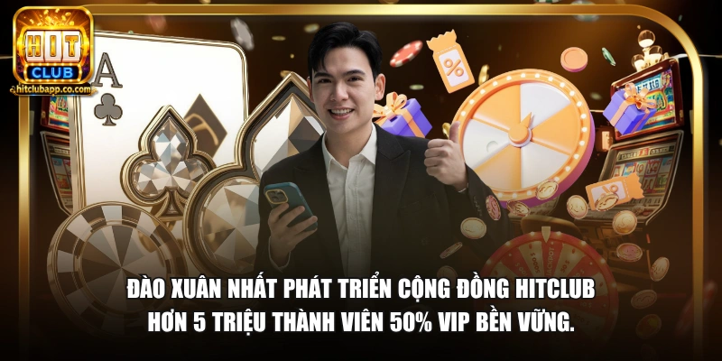 Đào Xuân Nhất - CEO Hitclub 3 Đào Xuân Nhất phát triển cộng đồng HitClub hơn 5 triệu thành viên 50% VIP bền vững.