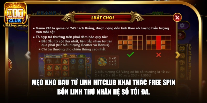 Nổ Hũ Kho Báu Tứ Linh - Jackpot Bốn Linh Thú Thưởng Lớn 2026 2 Mẹo Kho Báu Tứ Linh HitClub khai thác Free Spin bốn linh thú nhân hệ số tối đa.